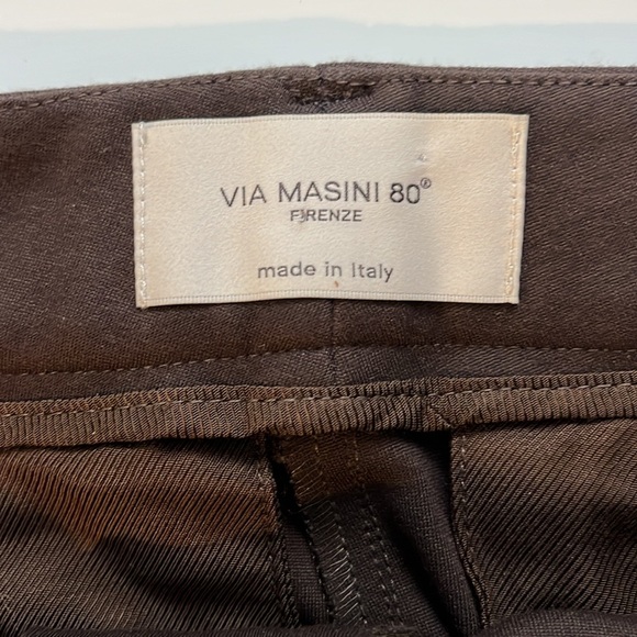Via Masini 80 Firenze Brown Trousers Pants Made in Italy Size 40 - US 29 - Picture 7 of 10